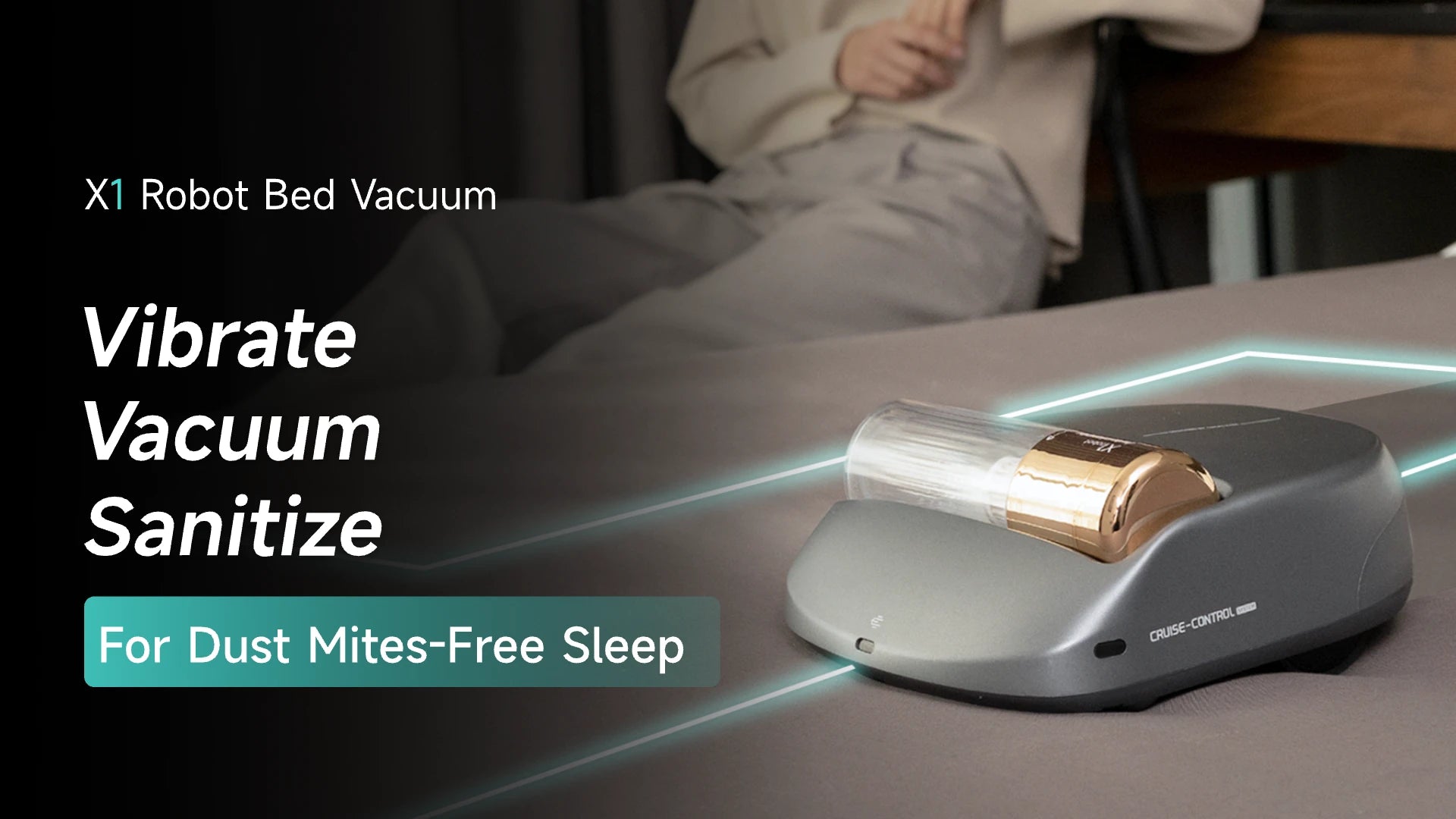 Creatulize X1 Robot Bed Vacuum Cleaner - Automatic UV Anti Dust Mite Vacuum for Mattress and Sofa